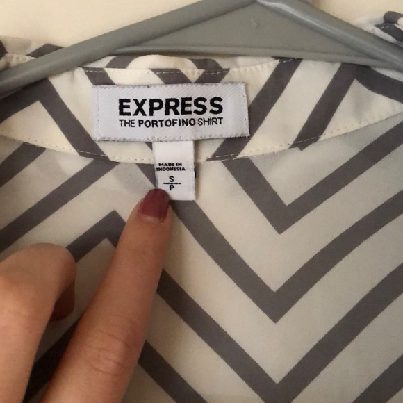 Express Chevron Portofino Shirt - Picture 3 of 3